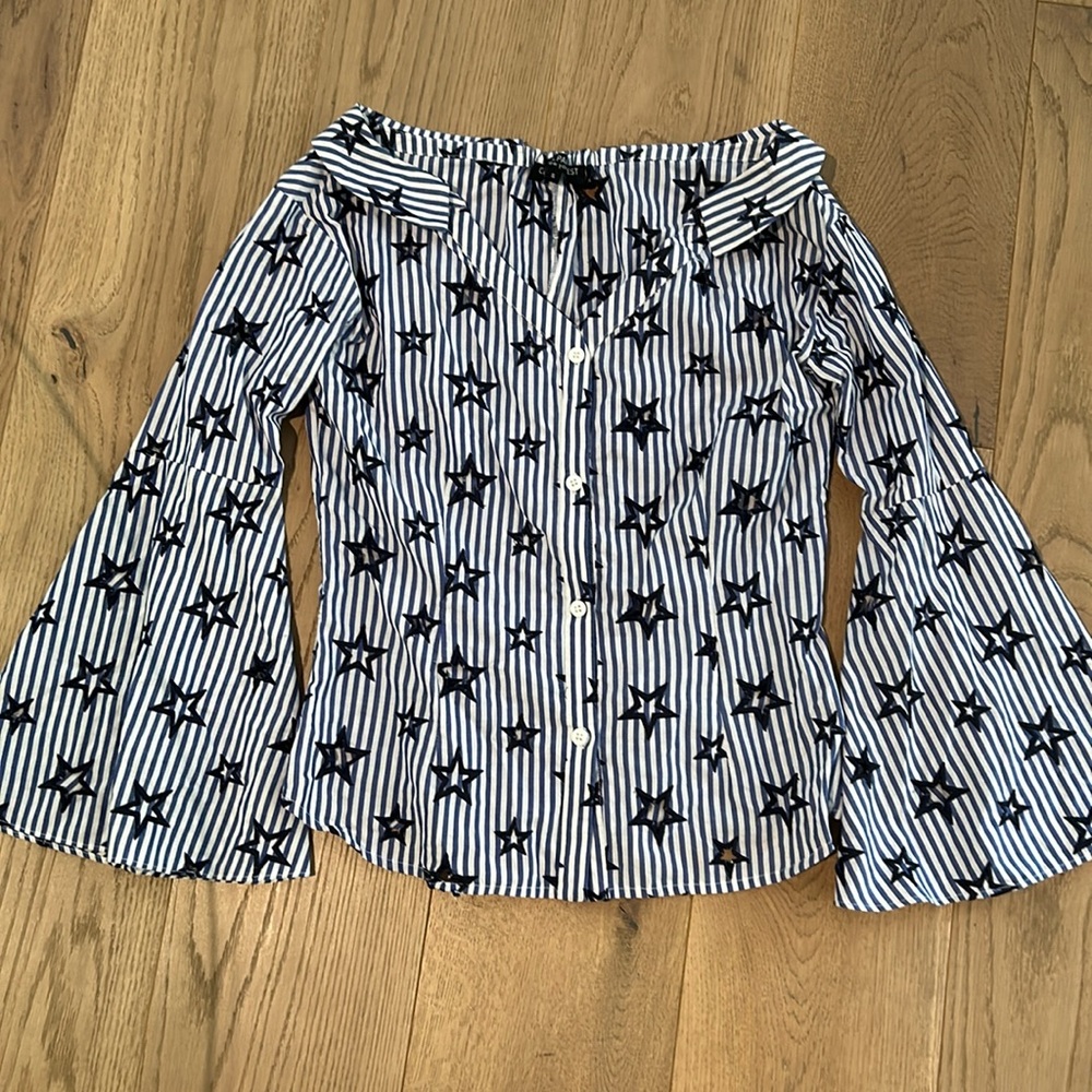 Star Blouse with Bell Sleeves - S